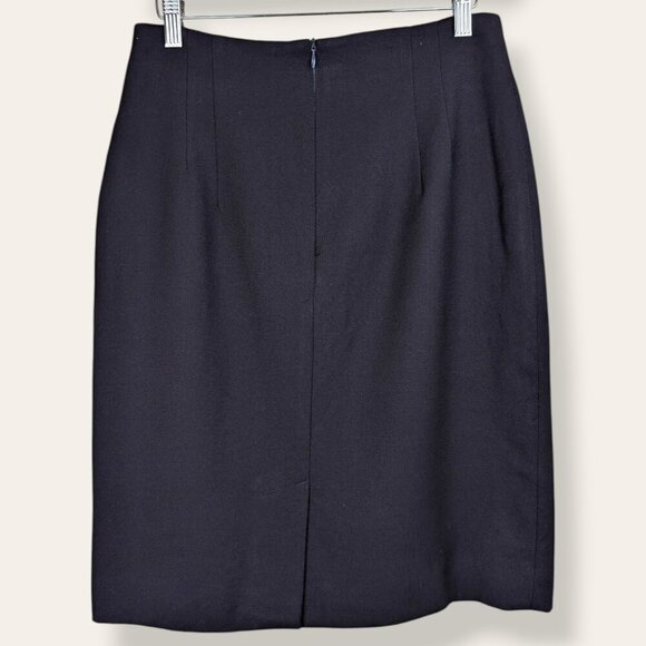 🍁V. Giraffe Black Pure Virgin Wool Skirt - Picture 6 of 9